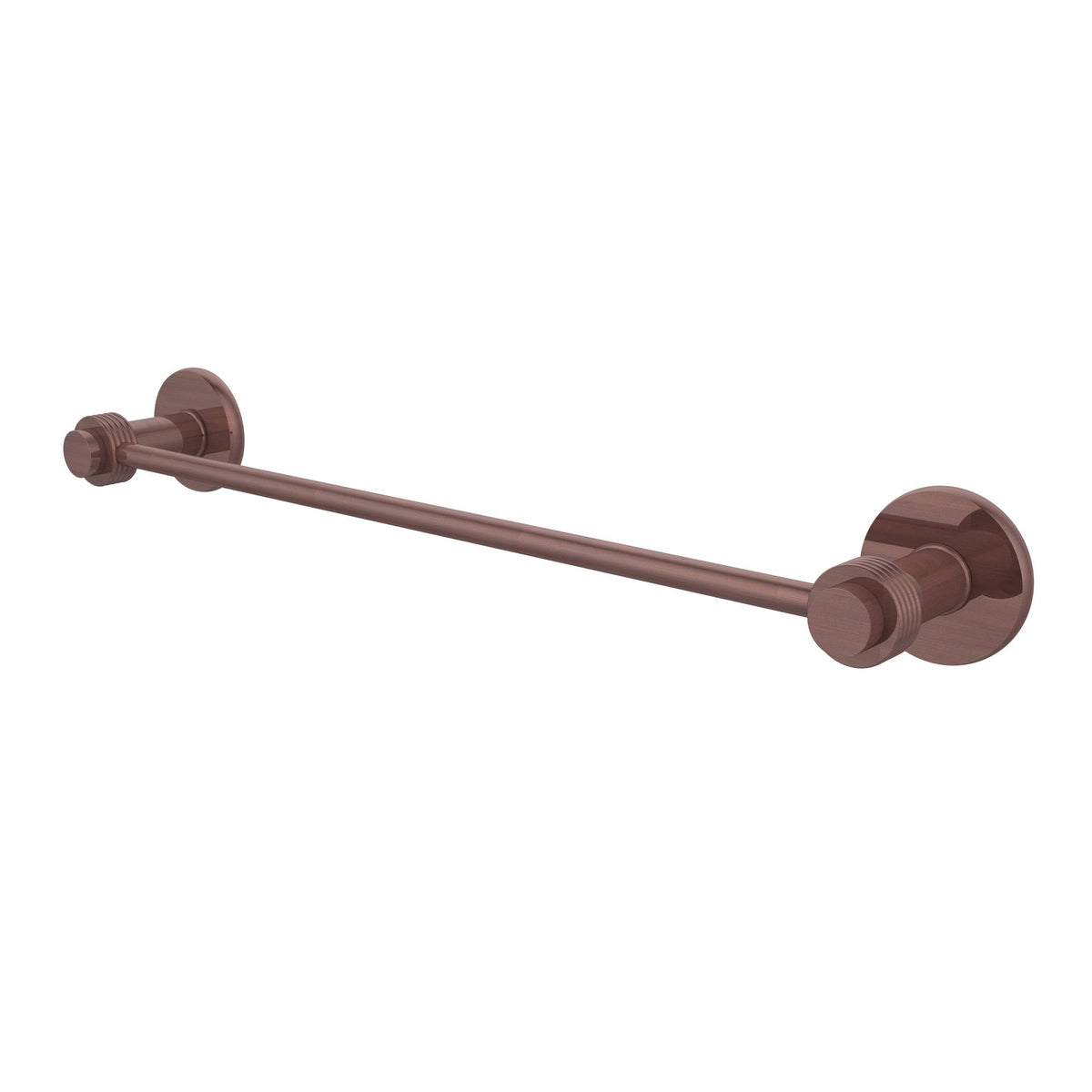 24 in. Towel Bar with Groovy Accent Unlacquered Brass K8891