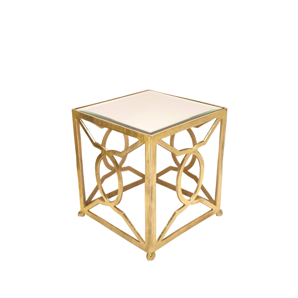 Gold Square Metal Side Tables B3621