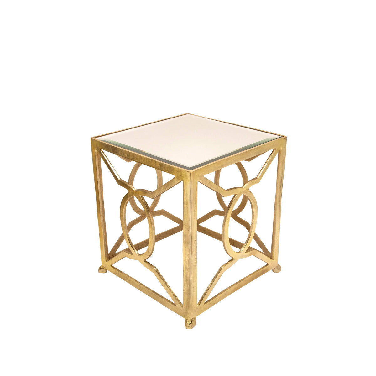 Gold Square Metal Side Tables B3621