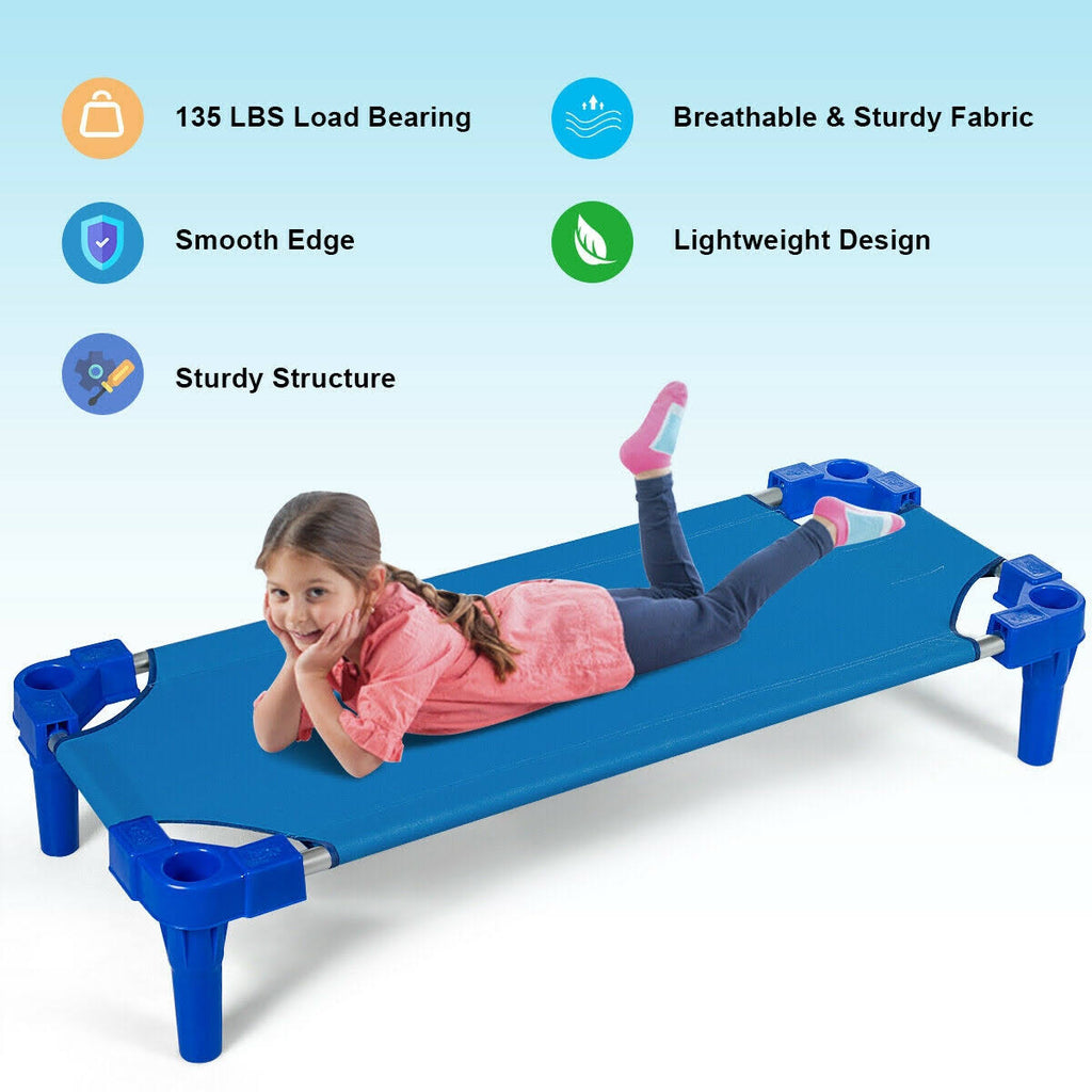 Blue Pack of 6 Stackable Rest Cots P258