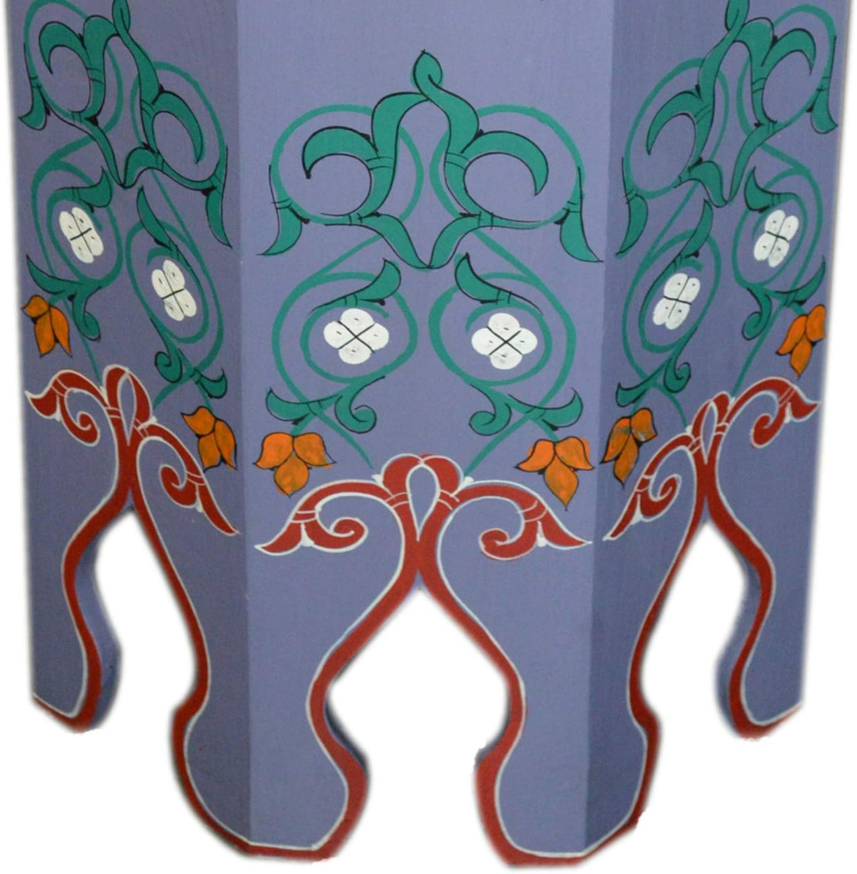 Handmade Wood Table Side Tall Hand Painted Table Q962548