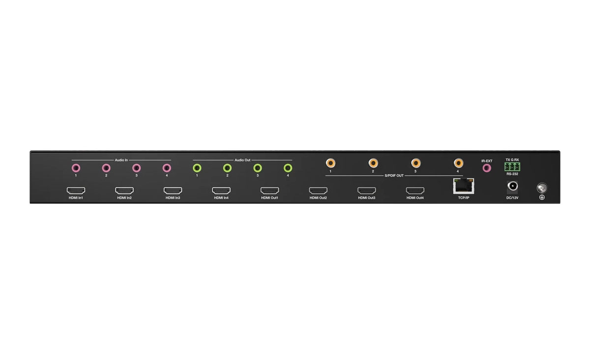 4x4 4K UHD Seamless HDMI Matrix Switcher Video Wall Processor MultiViewer with Scaler IR Audio IP RS-232 W3019