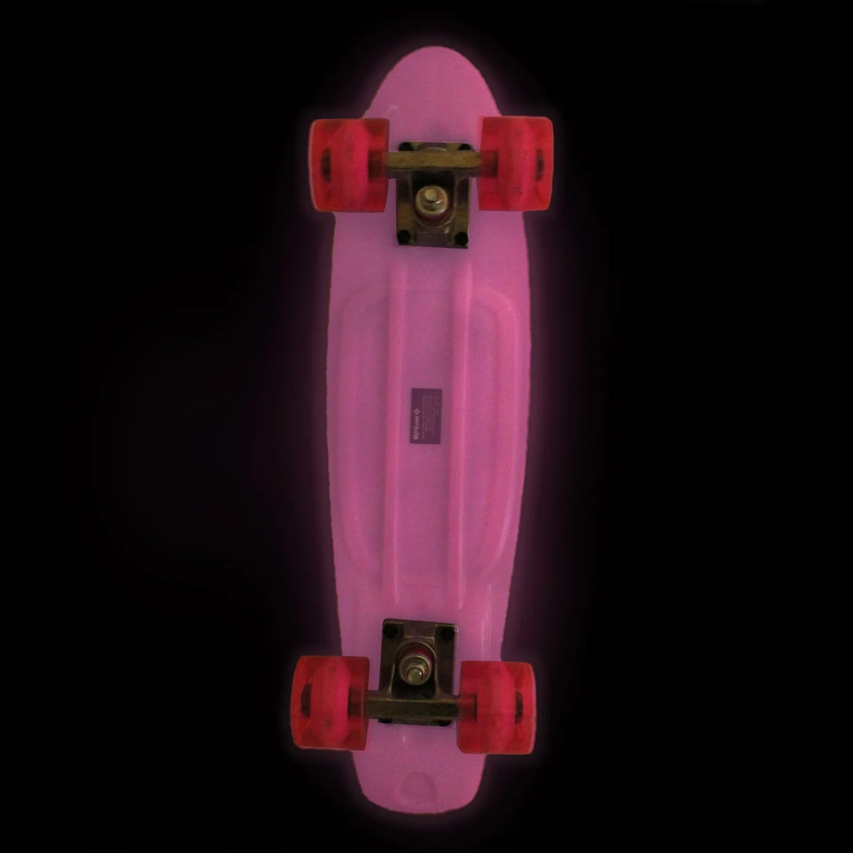 Glow Pink Plastic Cruiser Skateboard I199
