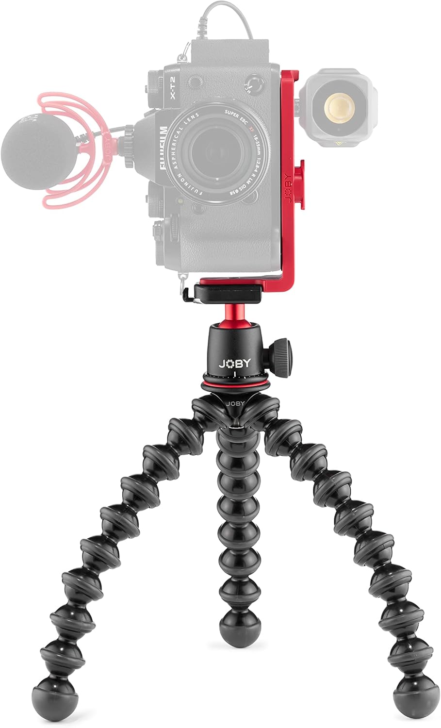 Compact Flexible Tripod 1K Stand with Locking Phone Mount, Black, Pack of 2 J5661