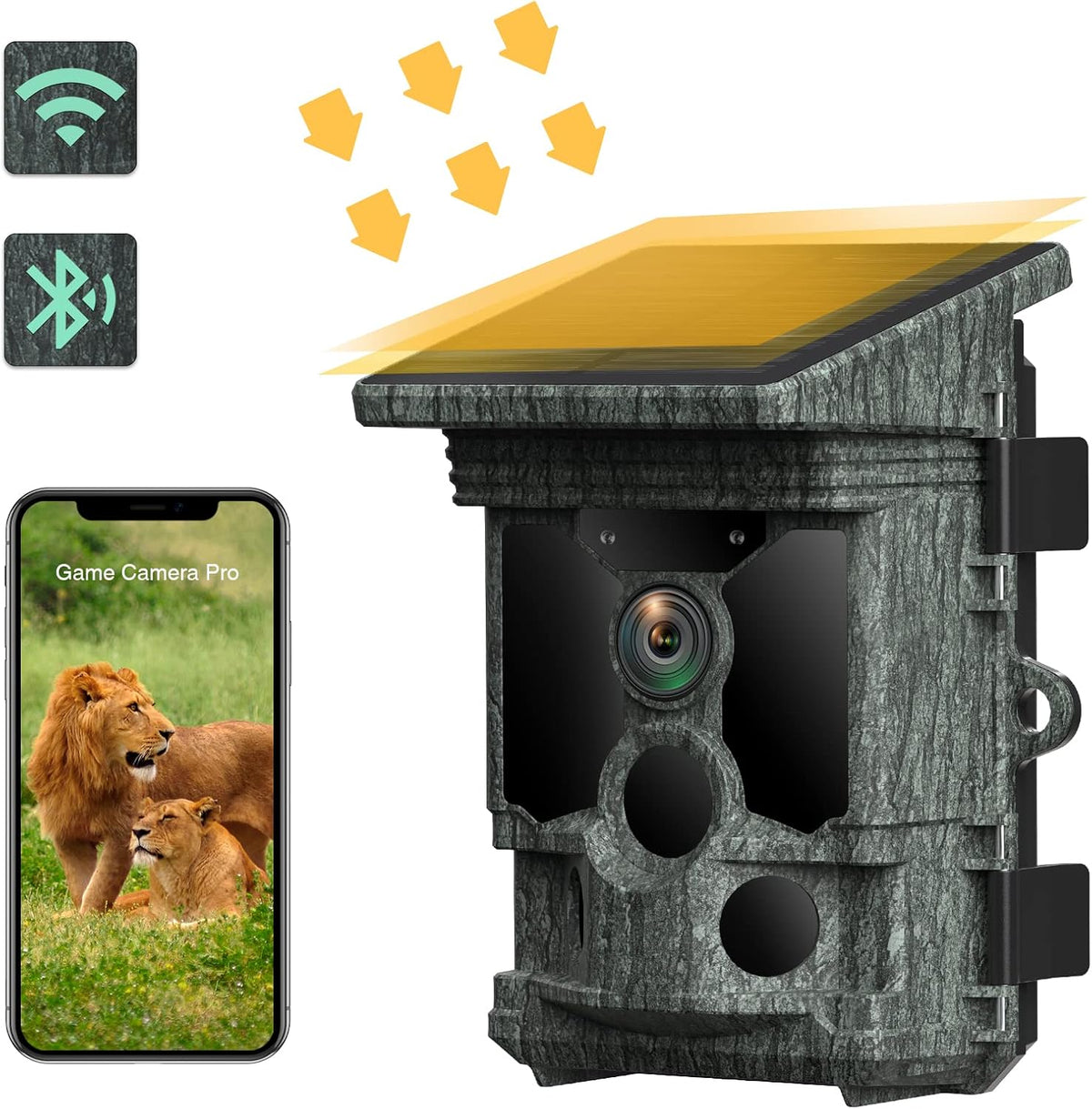 36MP 4K Native WiFi Bluetooth Trail Camera with Night Vision IP66 Waterproof U98426