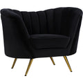 Black Velvet Chair D81803