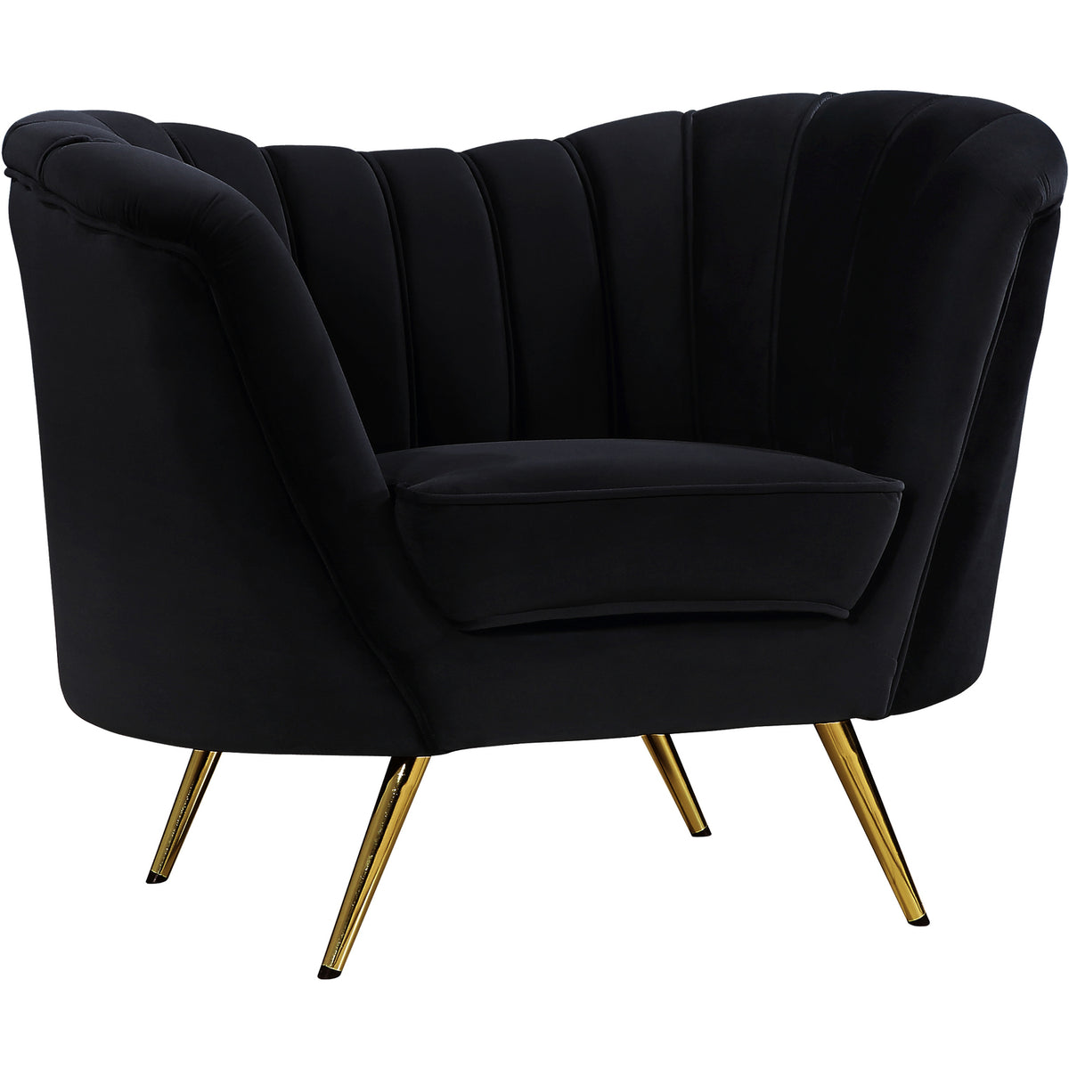 Black Velvet Chair D81803