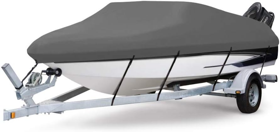 Blue Full Size Trailerable Boat Cover for V-Hull Tri-Hull Fishing Ski Bass Boats G905595