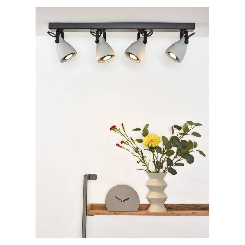 Industrial Rectangle Metal Black Ceiling Spot Light F58512