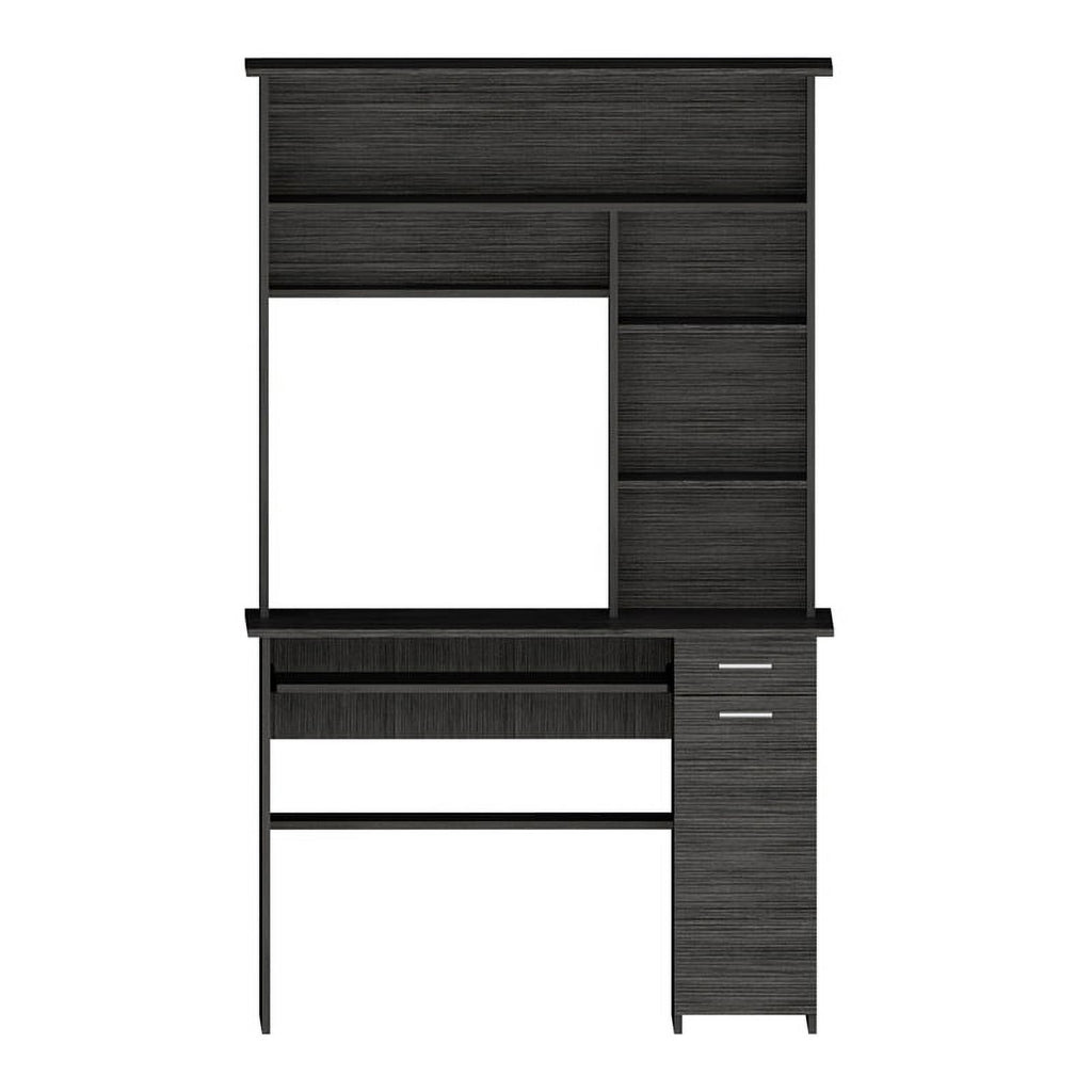 Gray Engineered Wood Hutch Desk C12484