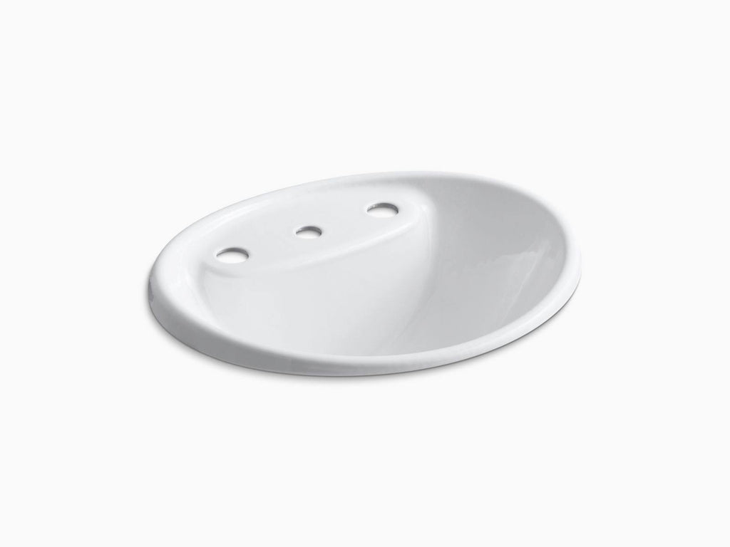 White Drop in Bathroom Sink J773