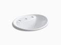 White Drop in Bathroom Sink J773