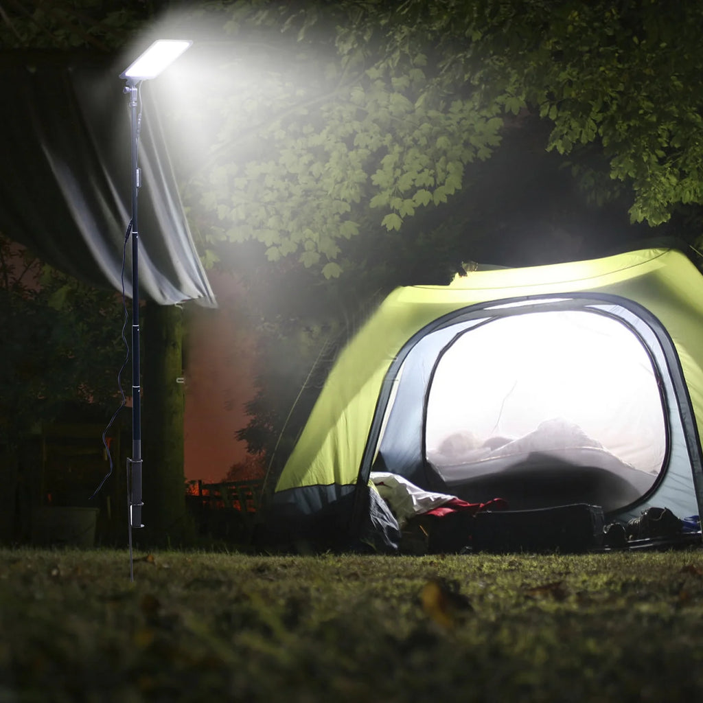 LED Camping Light, 12V 10000 Lumen Portable Outdoor Light with Telescoping Pole Magnetic Base D243