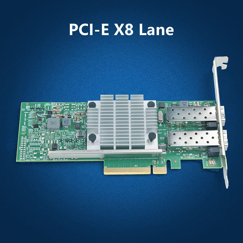 10Gb SFP+ PCI-E Network Card NIC, Dual SFP+ Port, PCI Express X8, Pack of 2 Z35844