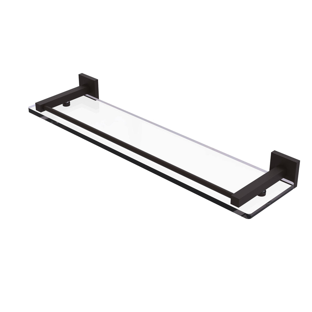 22 in. Glass Shelf with Gallery Rail Oil Rubbed Bronze R92085