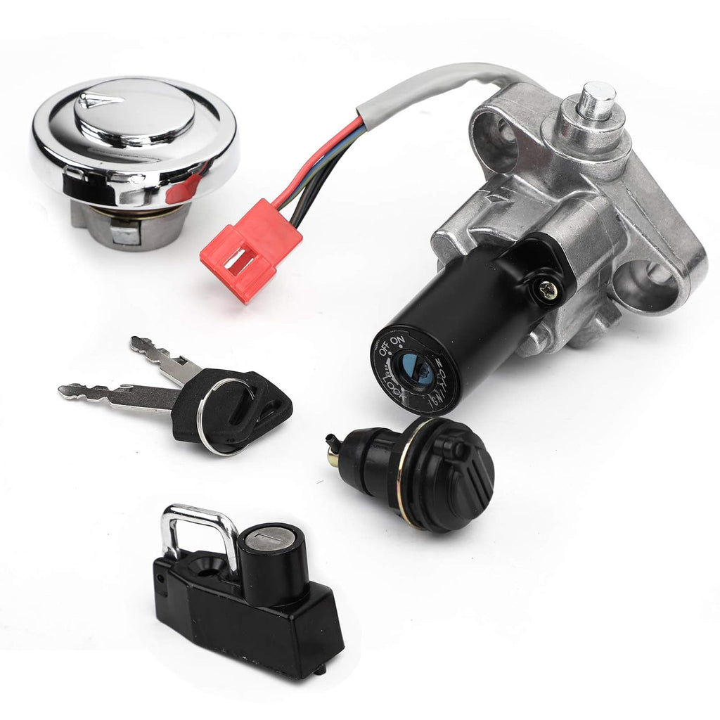 Ignition Switch Fuel Cap Toolbox Seat Lock Keys for Yamaha V-Star 650 1100 Pack of 2 W81738