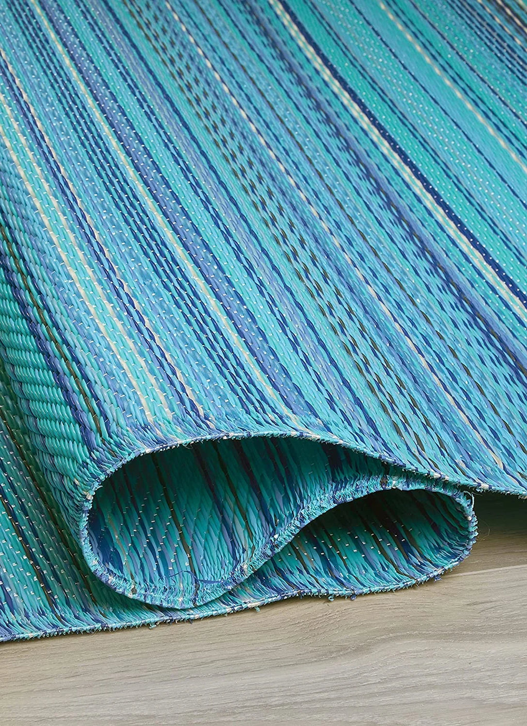 Turquoise 6 x 9 ft Waterproof Outdoor Rug M441885