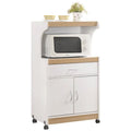 White Microwave Kitchen Cart I968995