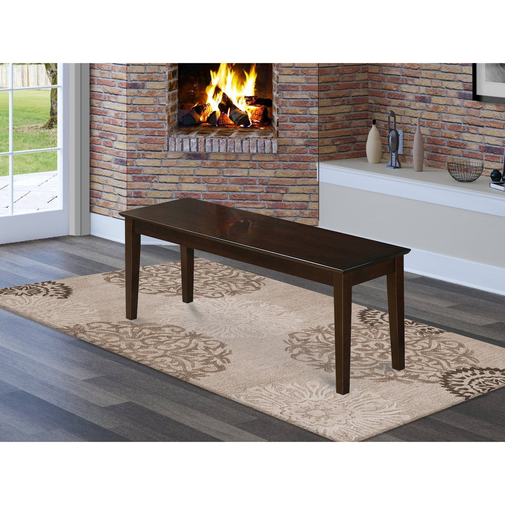 Wooden Seat Single Dining Bench (Cappuccino) A9322
