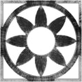 34x22OD x 11 3/4x22ID x 1x22P PVC Pierced Ceiling Medallion R70250
