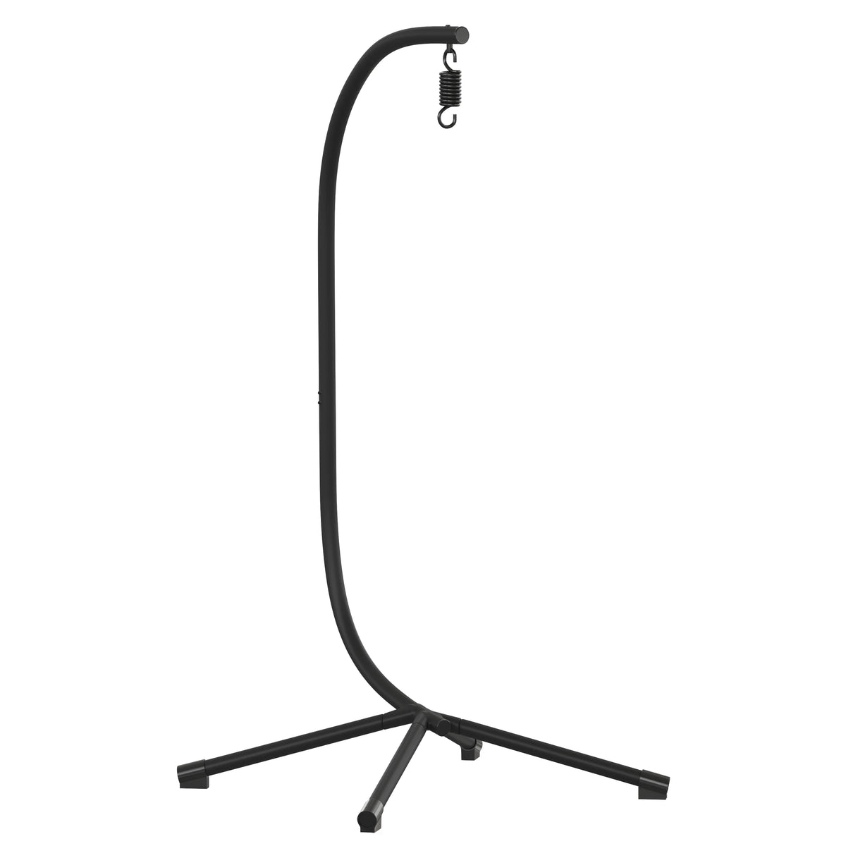 Black Powder Coated Steel Hanging Hammock Chair C-Stand with Spring Hook A949