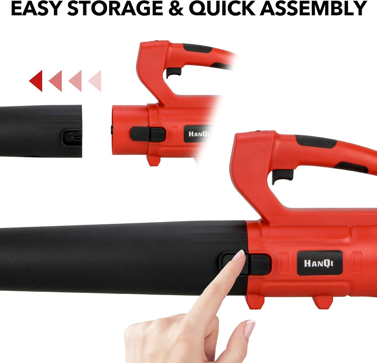 Cordless Handheld Leaf Blower 400CFM 6-Speed 150 MPH with 4.0Ah Battery & Charger Q9195