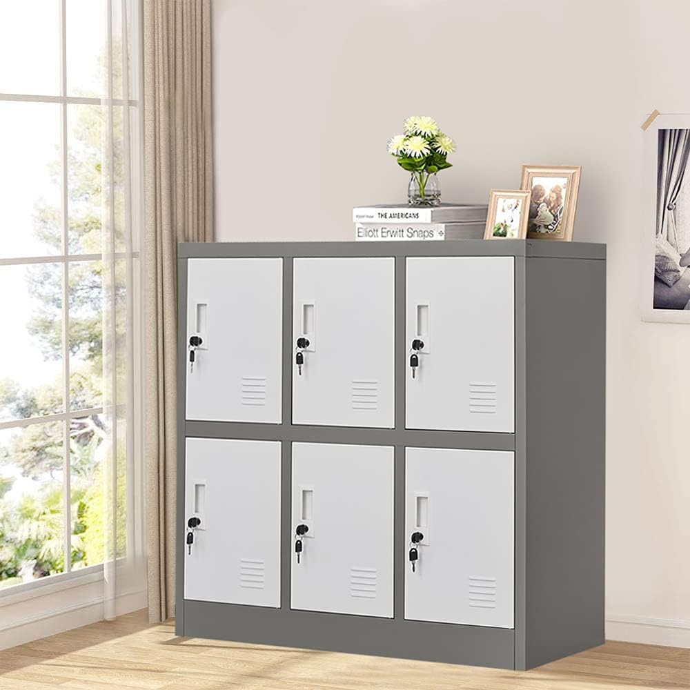 6 Doors Metal Locker Cabinet with Lock Z427747