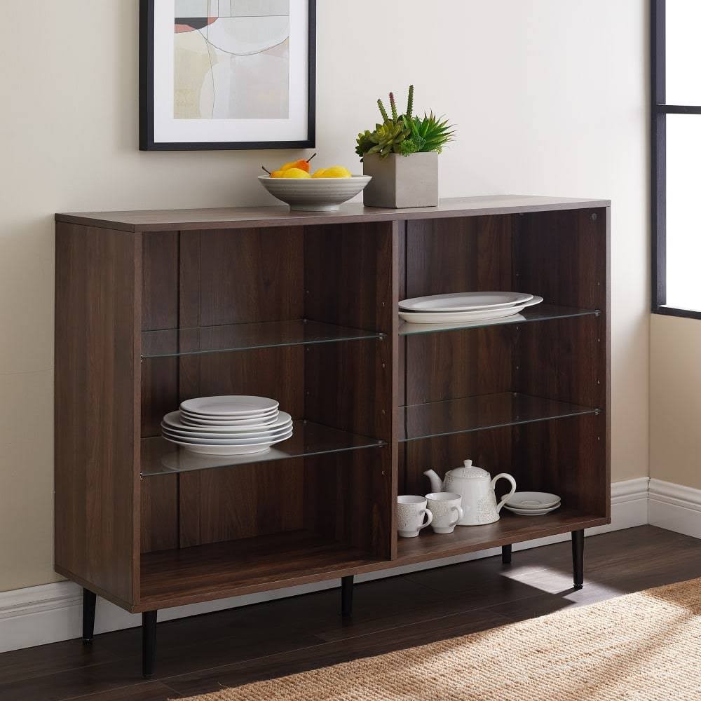 Slate Grey Mid Century Modern Bookcase P97924