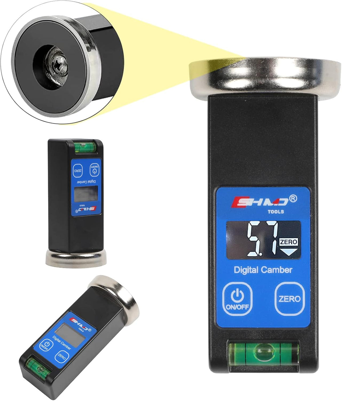 Universal Magnetic Camber Gauge Digital Wheel Alignment Tool with LCD Pack of 2 O1704