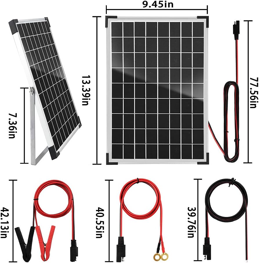 100W 12V Monocrystalline Solar Panel Kit with 30A PWM Charge Controller U26339