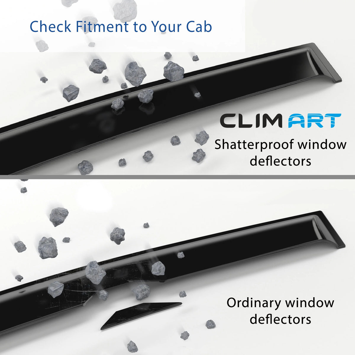 Rain Guards for Chevrolet Silverado 2014-2018 Crew Cab, Tape-on Window Deflectors, 4 pcs. F307