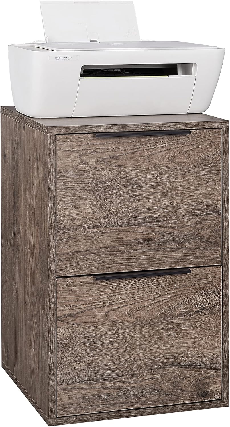 Gray 2 Drawer Wood File Cabinet O4112