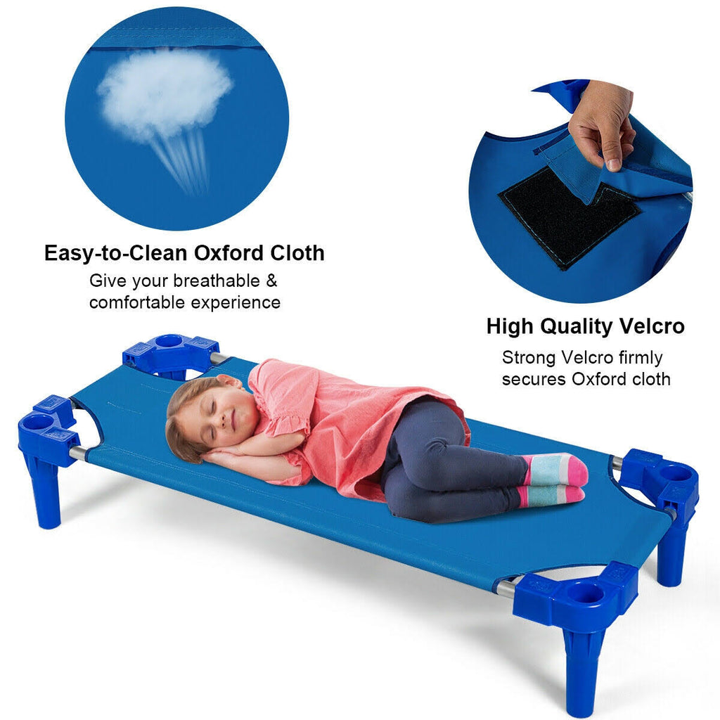 Blue Pack of 6 Stackable Rest Cots P258