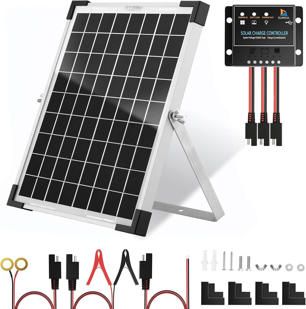 100W 12V Monocrystalline Solar Panel Kit with 30A PWM Charge Controller U26339