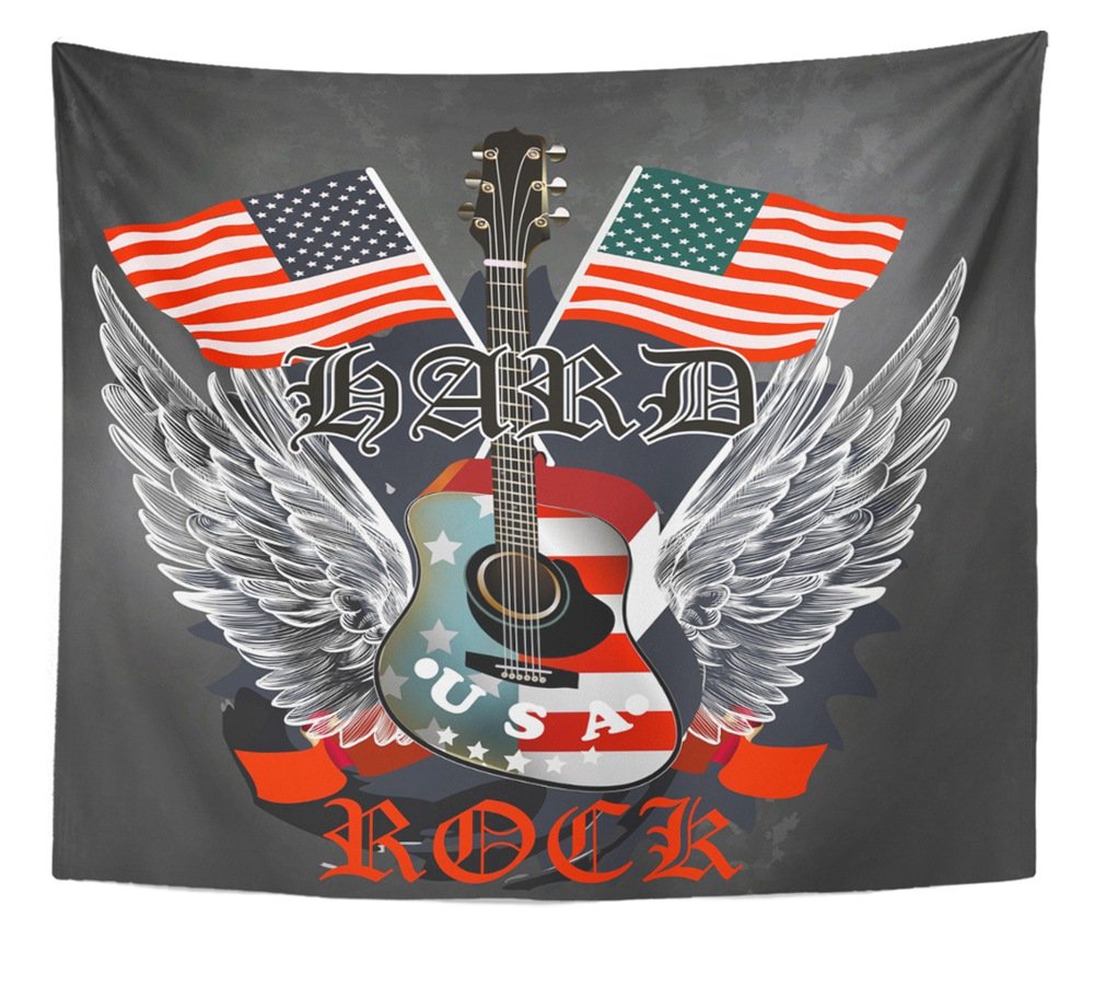 Hard Rock Flayer Wall Art Hanging Tapestry 51x60 inch B61710