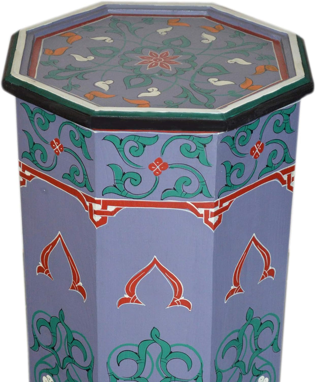 Handmade Wood Table Side Tall Hand Painted Table Q962548
