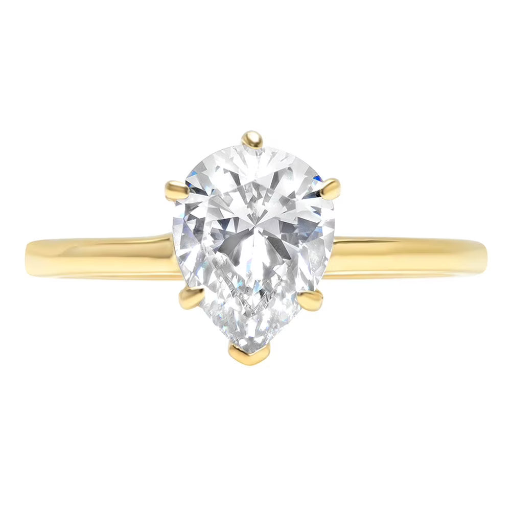 18K Yellow Gold Solitaire Engagement Ring D28337