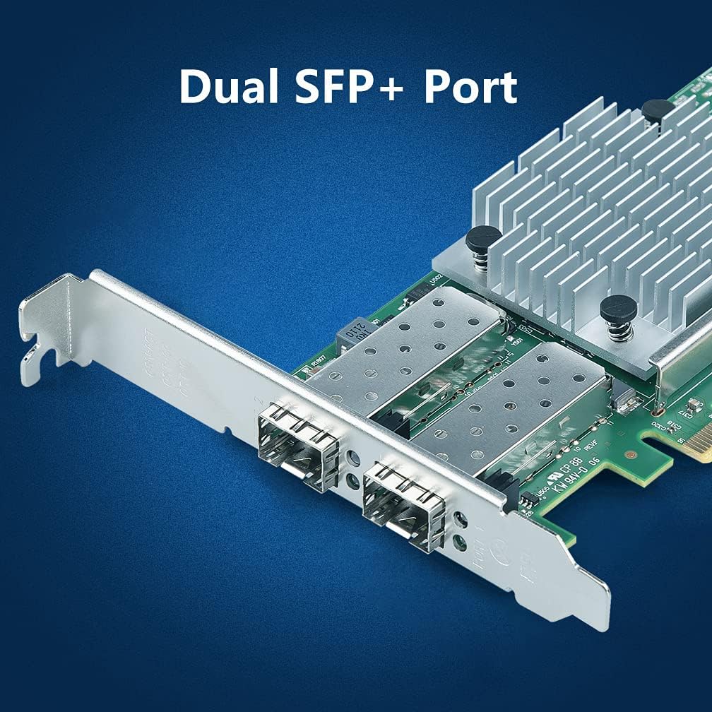 10Gb SFP+ PCI-E Network Card NIC, Dual SFP+ Port, PCI Express X8, Pack of 2 Z35844