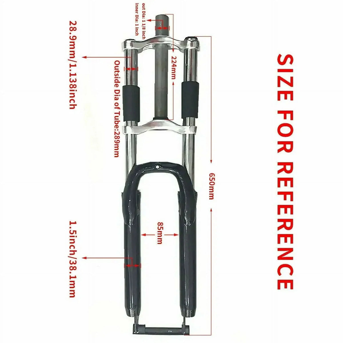 26" Triple Tree Suspension Fork with CNC Handle Bars M15926