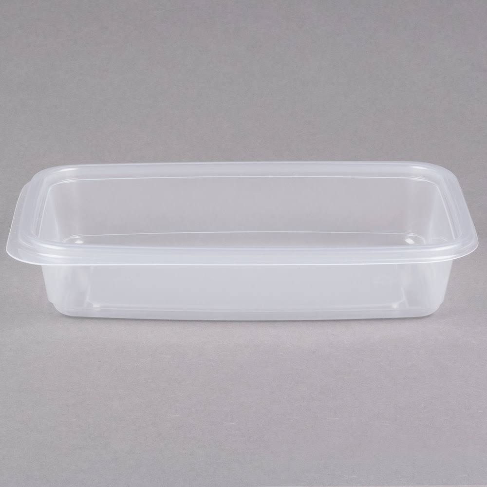 24 oz Clear Rectangular Microwaveable Container K258