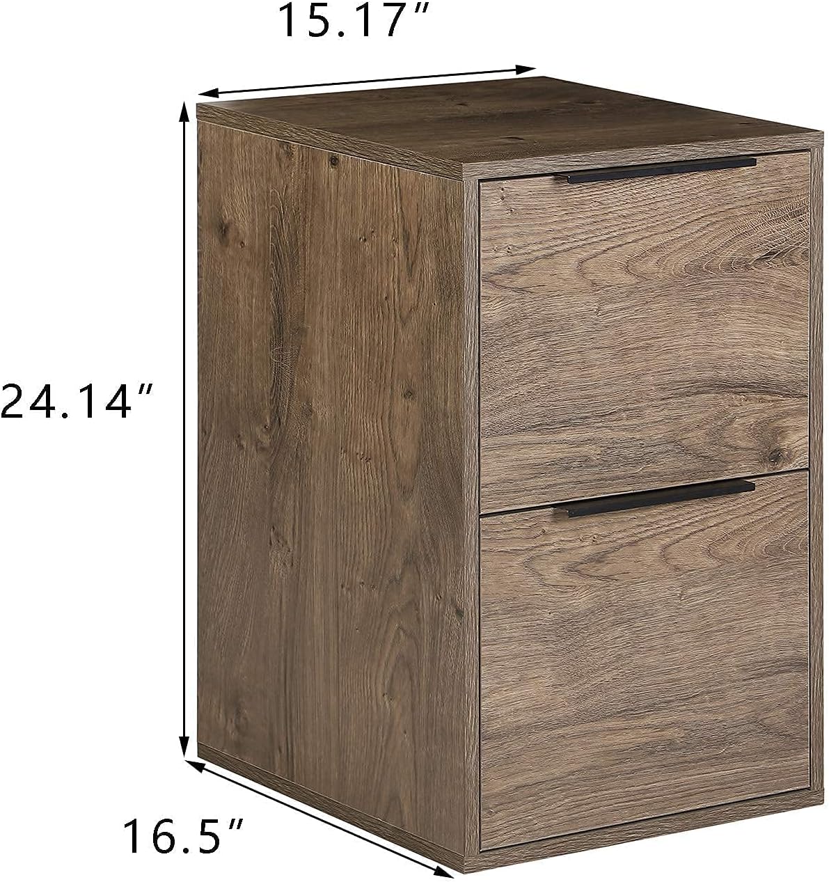 Gray 2 Drawer Wood File Cabinet O4112