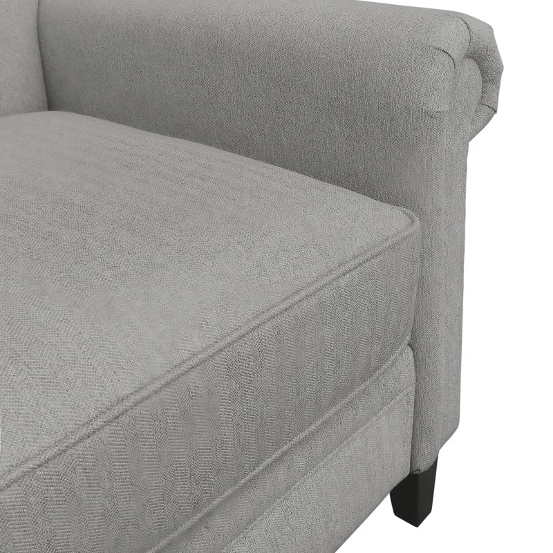Gray Upholstered Rolled Arm Accent Armchair H42992