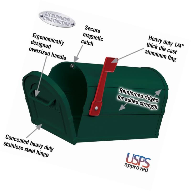 Green Rural Mailbox X95344