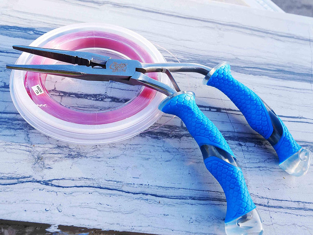 Blue Titanium Bonded Stainless Steel Fishing Pliers N17376