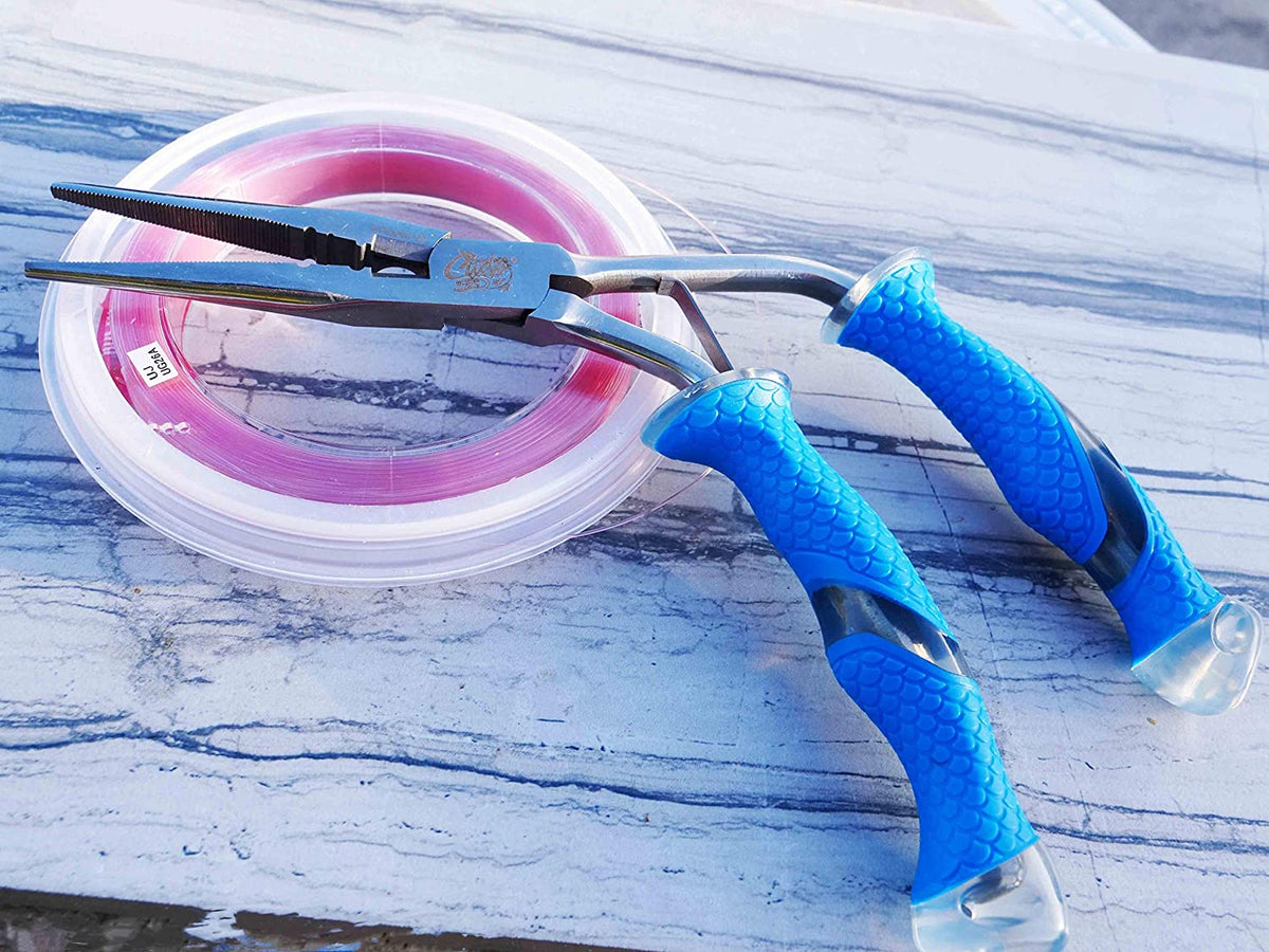 Blue Titanium Bonded Stainless Steel Fishing Pliers N17376