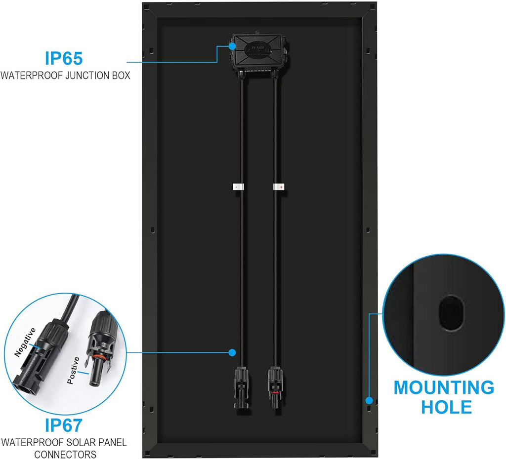 600 Watt Black Mono RV Solar Panel I375