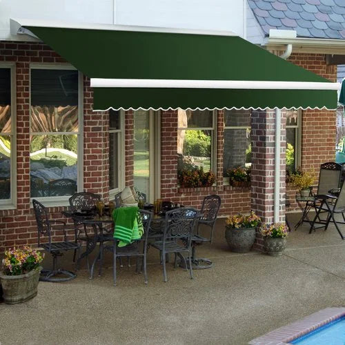 Motorized Retractable Awning with Hood Left Motor with Remote V401179