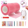 2PCS Nano Bubble Tape Kit with Glitter and Inflator K75716