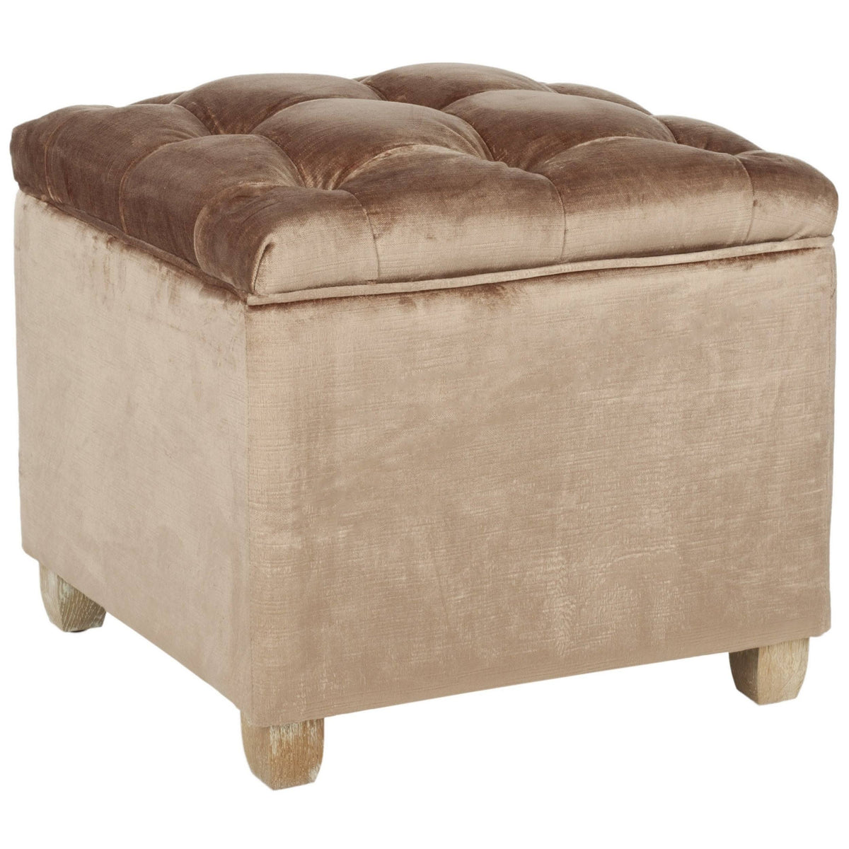 Brown Tufted Ottoman U35248