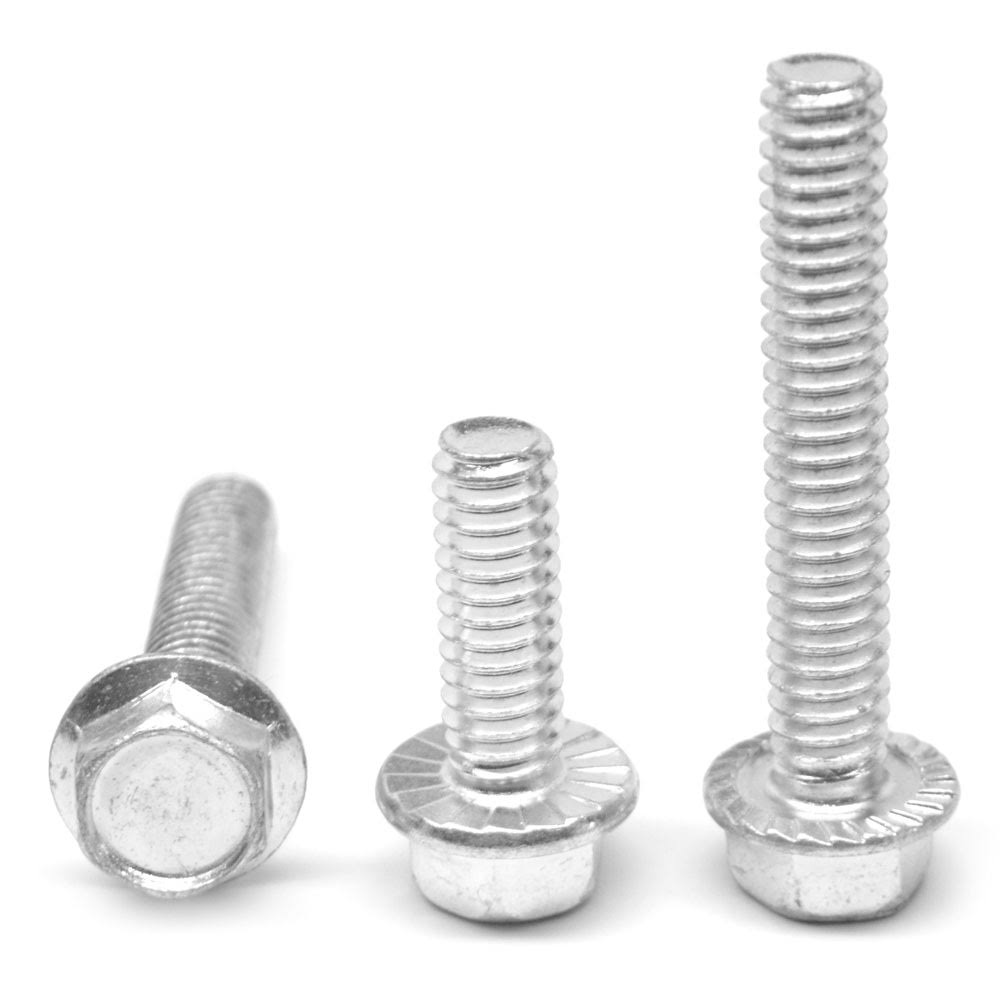 3/8x22-16 x 3x22 (FT) Coarse Thread Grade 5 Hex Flange Screw with Serration Medium Carbon Steel Zinc Plated Pk 175 C63539